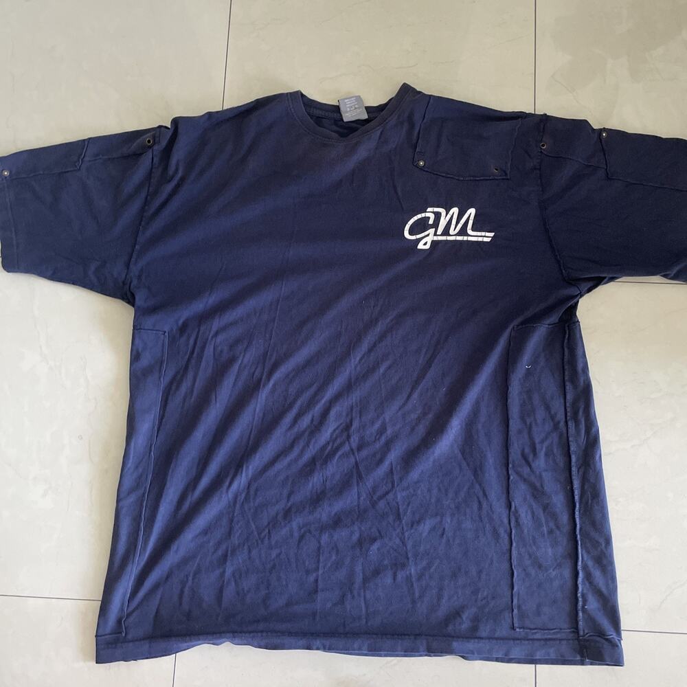 Vintage blue, navy and white elements T-shirts 5X size